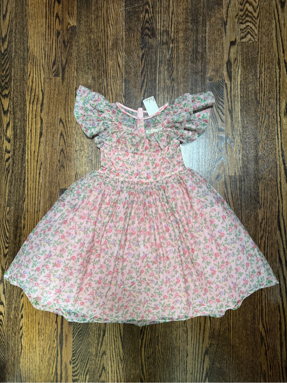 NWT! Size 7-8 Mini Boden Pink Floral Tulle Dress